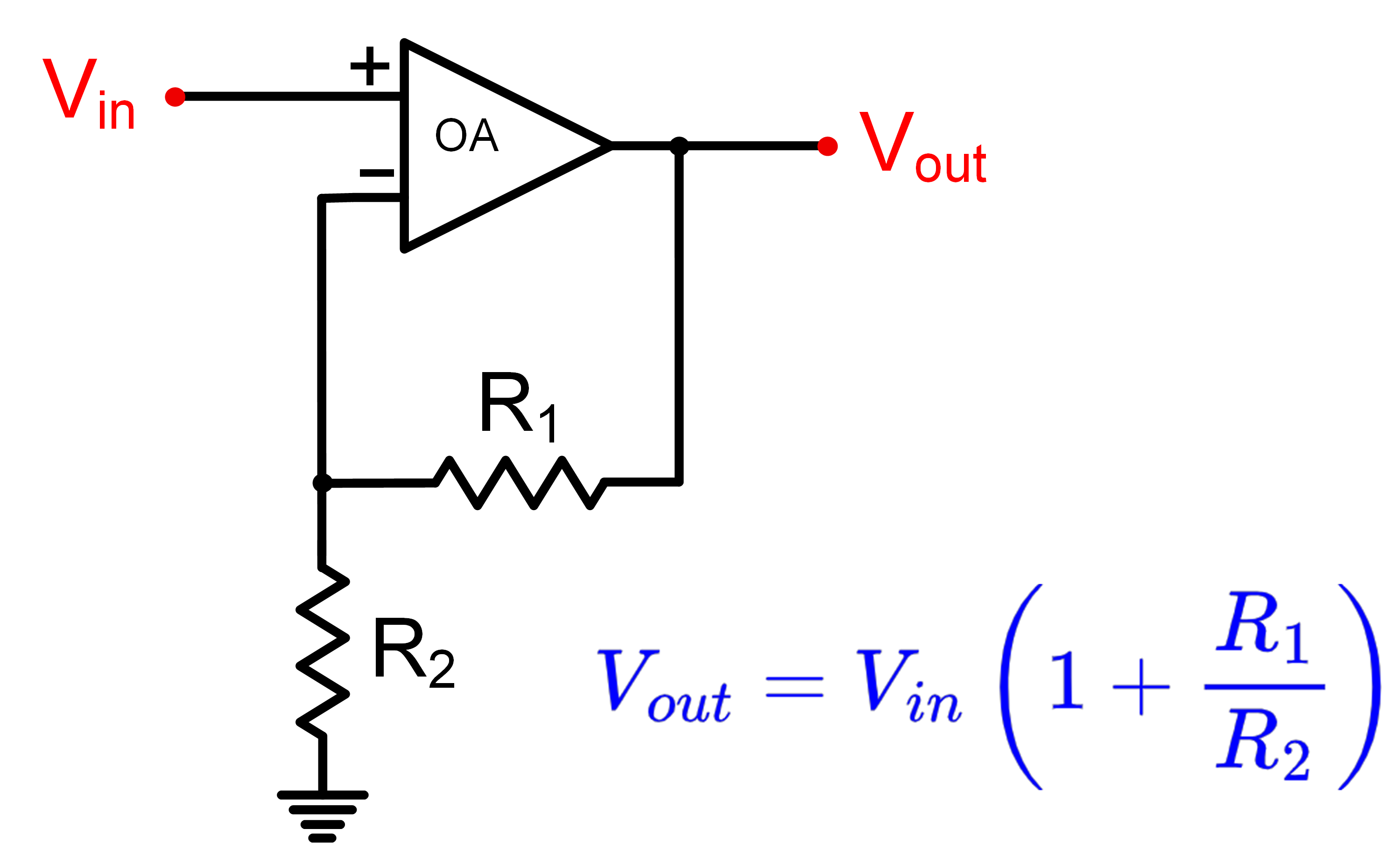 Non-inverting Operation Mode of an OpAmp